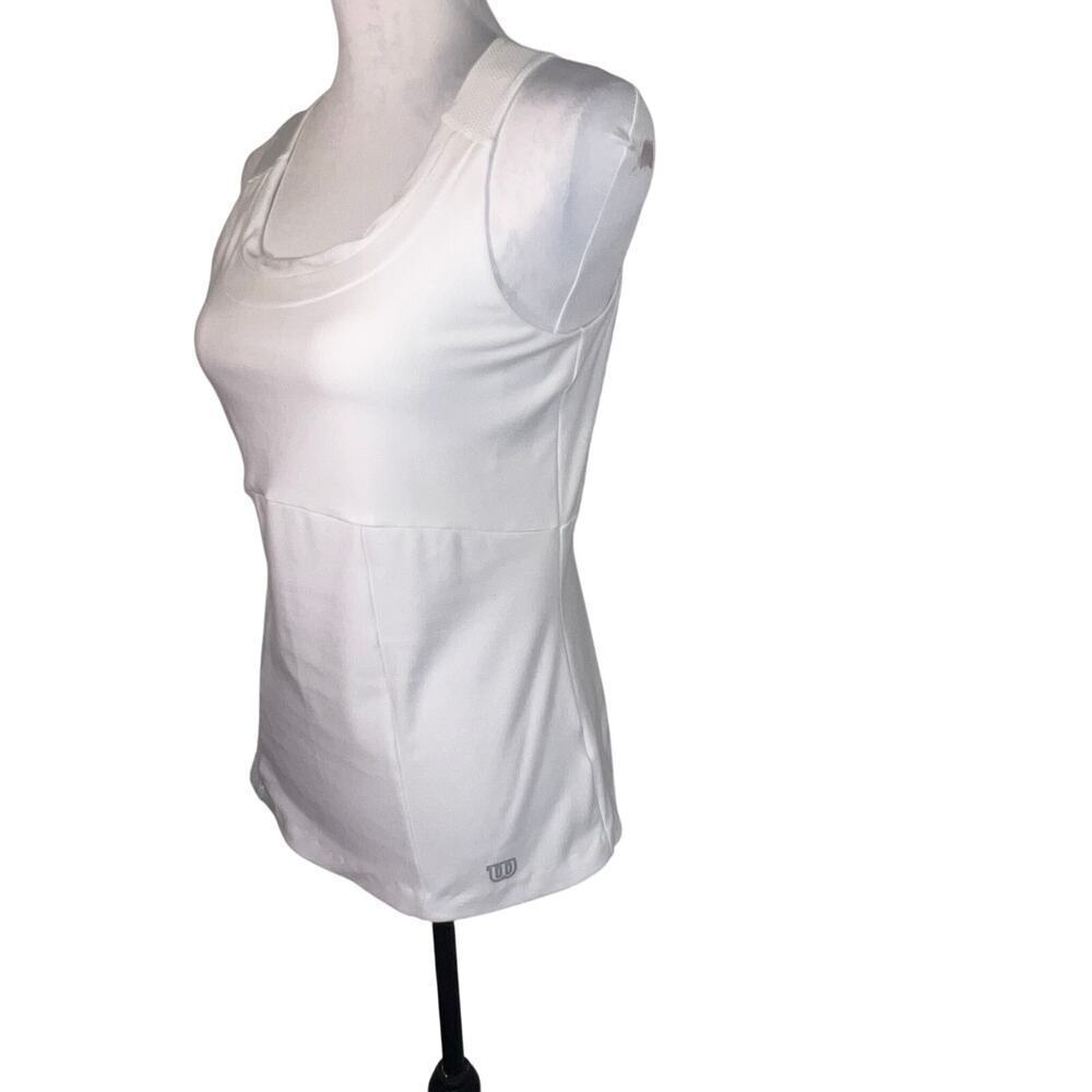 Wilson Vintage Ladies Arhletic Tennis Golf Bra Lined Mesh Tank Size Small White